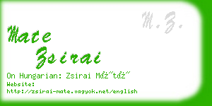 mate zsirai business card